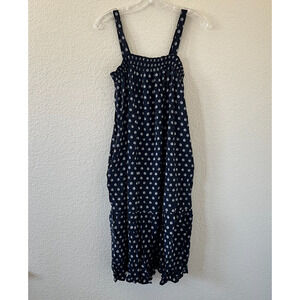 Loft Womens Nautical Beachy Swirl Breezy Boho Sundress with Pockets S